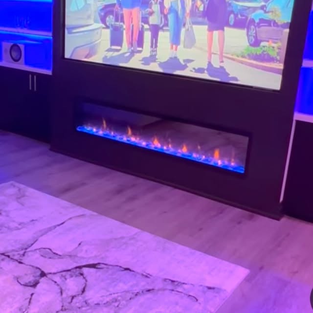Basement fireplace